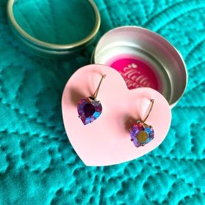 JoJo Loves You- Crystal AB- Heart shaped Lever Back